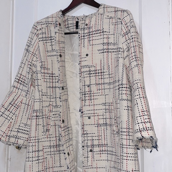Banana Republic Tweed Collarless Jacket Size S - Picture 6 of 13